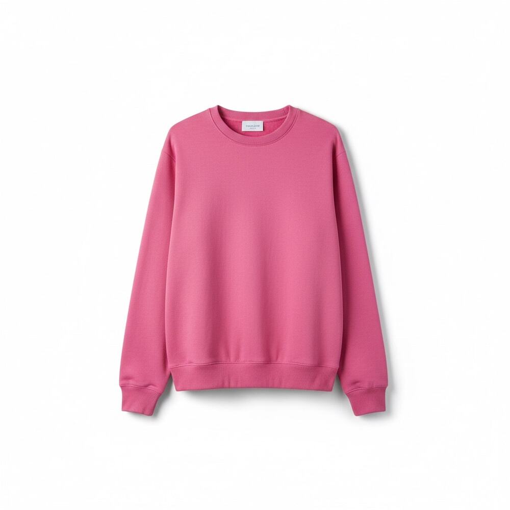 Bobbie Brooks Hot Pink Crewneck Sweatshirt XL Fuchsia Fleece Pullover Coquette